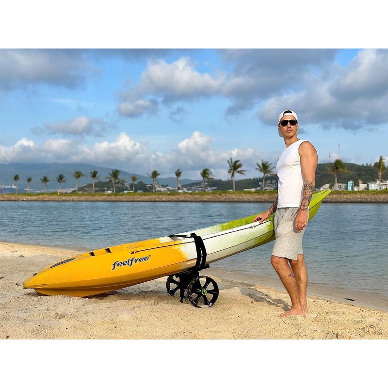 Ulticor Kayak Cart, Puncture-Free Wheels Assembles and Disassembles Within Seconds