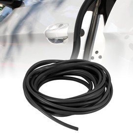 X AUTOHAUX 16ft 5 Meter Rubber Protective Strip Sticker Car Door Scratch Protector Strip Edge Guard Trim Black