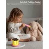 Pretend Play Pudding Feeding Toy for Dolls,Stuffed Animals Figurines,Automatic Feeding