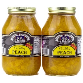 Amish Wedding Peach Pie Filling 32 Ounces (Pack of 2)