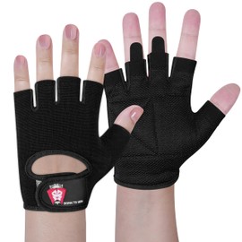 BORN TO WIN Weight Lifting Gloves for Men & Women – Comfortable Leather Gym Gloves with Wrist Support – Durable Grip Gloves for Weight Training, Fitness & Weightlifting Cycling Gloves