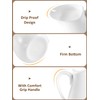 Yedio 17 oz Porcelain Milk Creamer Pitcher with Handle, White