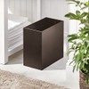 mDesign Small Steel Rectangular 2.4 Gallon/9.1 Liter Trash Can, Waste