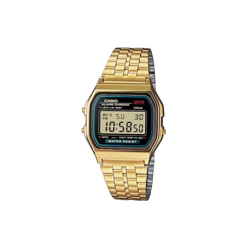 Casio Classic Watch A159WGEA-1EF, black/gold, Dress