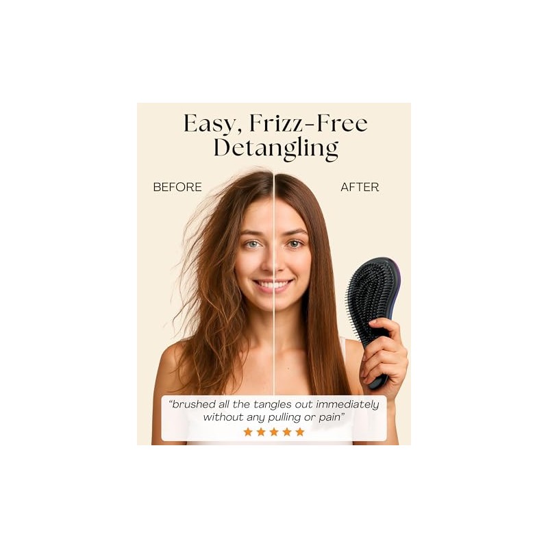 Lily England Gentle Detangle Hair Brush for Thick, Curly, Wet