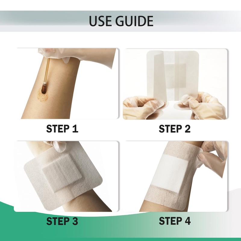 4X12 Inches Extra Large Sterile Adhesive Island Wound Dressing Bandages