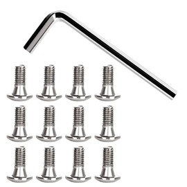 12-Piece Bike Cleat Screw Kit with Hex Key, Compatible with Look Delta, Look KEO, and Shimano SPD-SL 3-Hole Systems (Bolts Only)