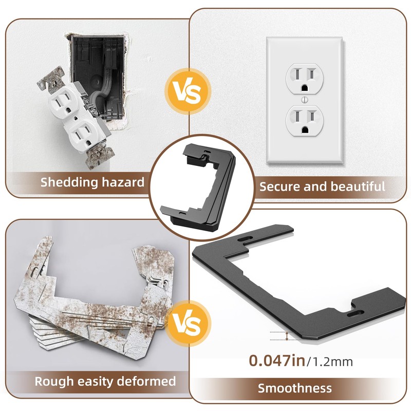 WooFog 10 Pcs Wall Plate Spacers for Outlets, Outlet Spacers