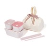 Francfranc Franc Lunch Box, Complete Set of 5, Pink