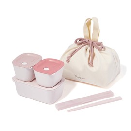 Francfranc Franc Lunch Box, Complete Set of 5, Pink