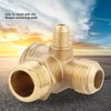 Brass Compressor Check Valve Male Thread 90 Degree Normal Pressure