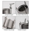 TOMSHOO Titanium Alcohol Stove with Lid Foldable Legs and Pot