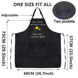 ENSIANTH Cheese Apron with Pockets Cheese Lover Gifts Cheese Cooking Kitchen Baking Apron Funny Sweet Dreams are Made of Cheese Gifts (cheese aprons)