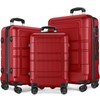 Axidou Luggage Sets with Spinner Wheels (20/24/28 Inch), PC+ABS Suitcase
