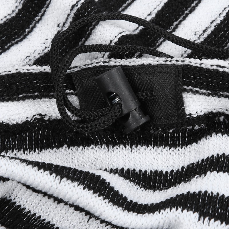 Polyester Black White Stripe Surfboard Sock Cover Protection Bag for
