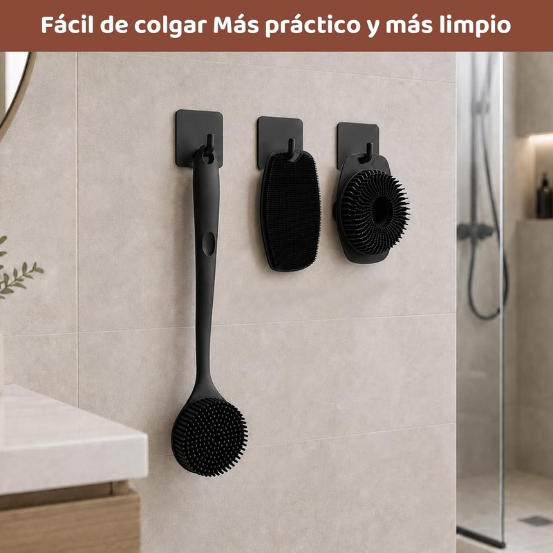Set de 4 Cepillos de Silicona para Cuerpo