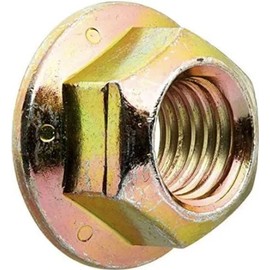 3/4"-10 (10 Pack) Grade 8 Prevailing Torque Hex Flange Lock Nut, Coarse Thread, Yellow Zinc by Makers Bolt