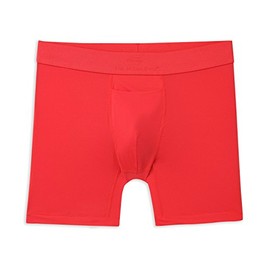 Terramar Men's Silkskins 6" Boxer Briefs, Red, Small