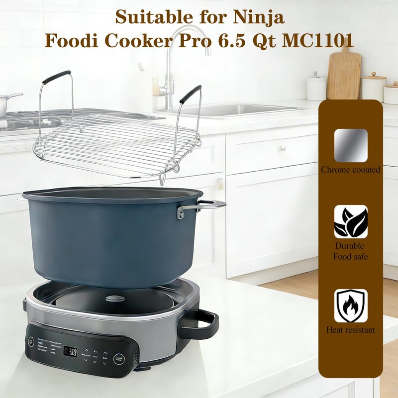 Roast and Steamer Rack Compatible with Ninja Foodi Possible Cooker
