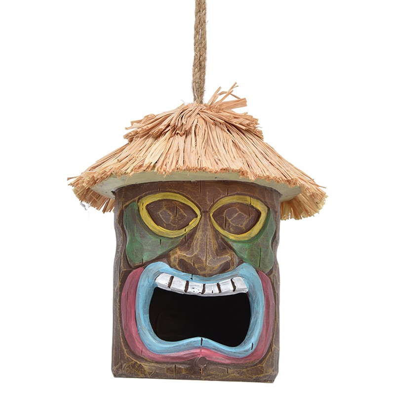 Hand Made Birdhouse Covered Resin Bird Feeder for Home Garden