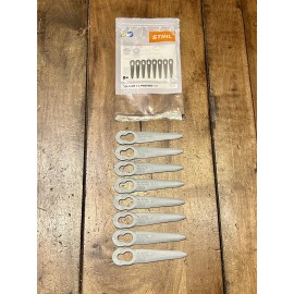 For STIHL NEW Genuine STIHL PolyCut 2-2, 3-2 Trimmer Blades 8-pack FSA45 4008-007-1000 OEM