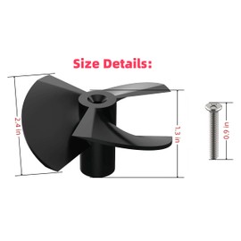 Viefow 9995266-R1（Black） Impeller with Screw Replacement for Dolphin Premier/M200/M400/M500/Nautilus/Nautilus CC/Nautilus CC Plus/DX6 Robotic Pool Cleaners Parts