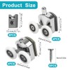 Ansodo 8Pcs Shower Door Rollers,23mm Curved Shower Door Wheels with