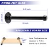 6 Pack Pipe Shelf Brackets 8 Inch, Industrial Iron Pipe