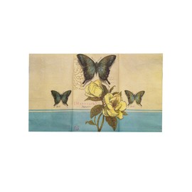 DESIGNER GUEST NAPKINS / 16 PC COUNT (Magnolia & Butterfly, Guest: 15.66 in  x  11.66 in)