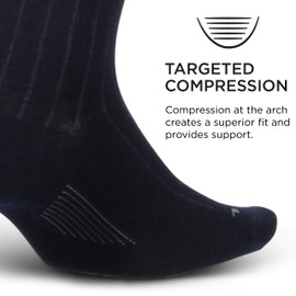 Feetures Mens Everyday Ultra Light Crew Sock (X-Large, Navy)