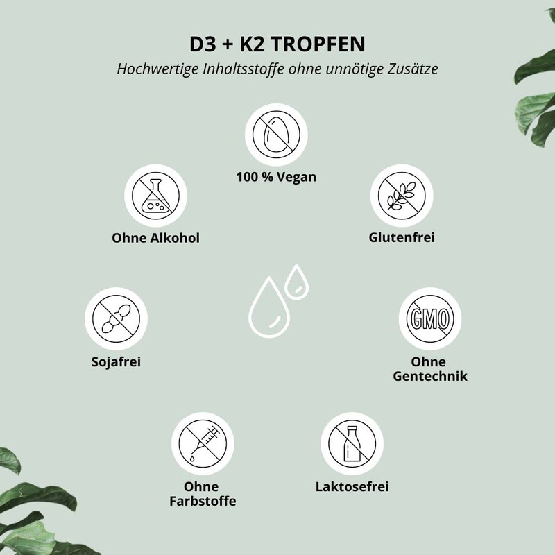 D3 K2 Drops High Dose + Vegan - Vitamin D