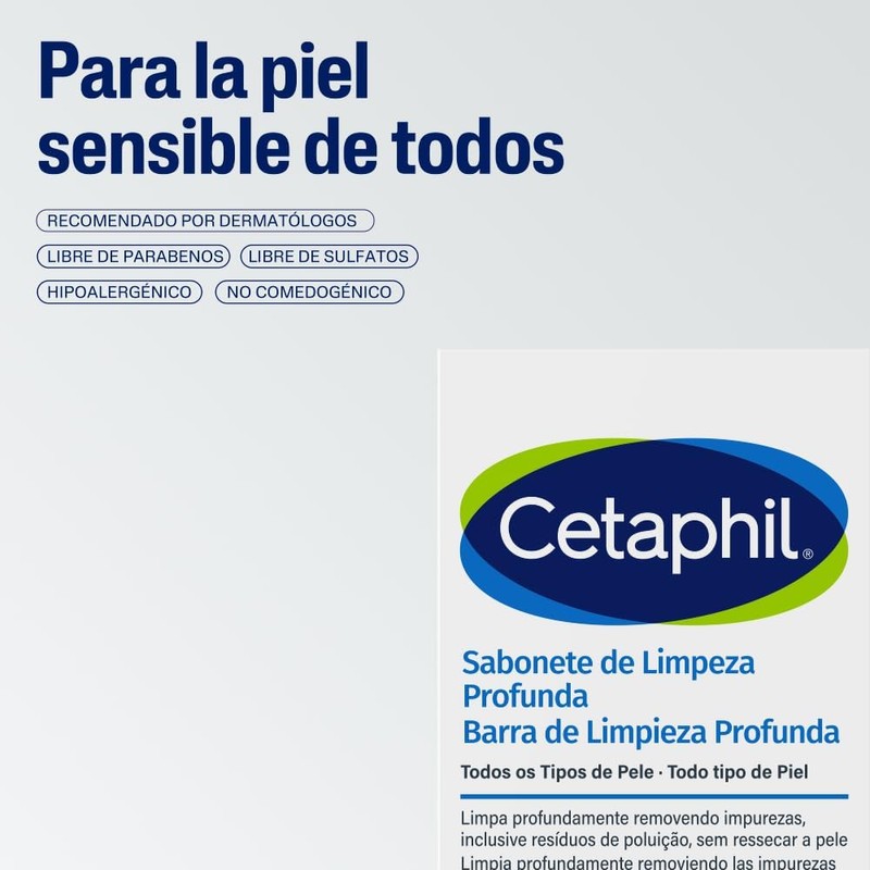 Cetaphil Barra Dermolimpiadora Limpieza Profunda Piel Normal Sensible 127 g