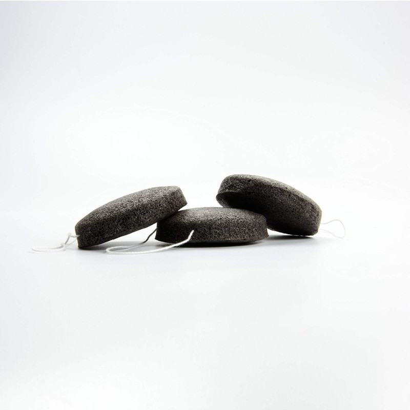 Konjac Sponge (Pack of 3), 100% Natural Face Exfoliating Cleansing