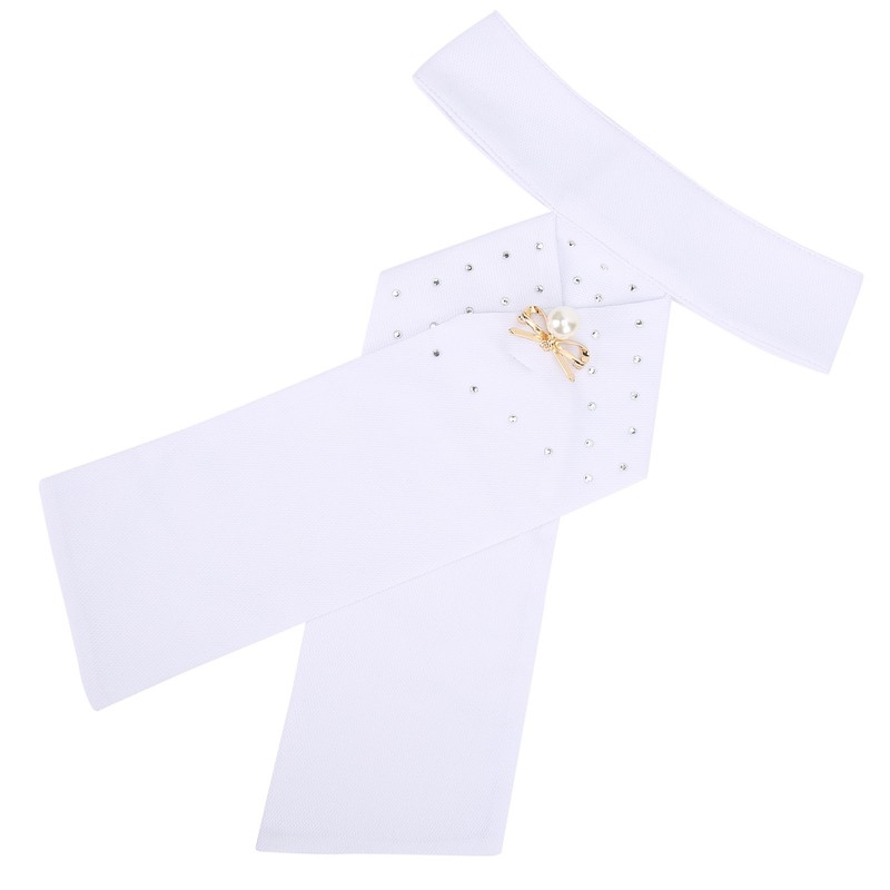 Horse Riding Stock Tie Equestrian Pre Tied Brooch Cotton Adult