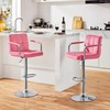 Yaheetech Counter Height Bar Stools Set of 2 Velvet Swivel