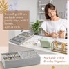 Cinnvoice Set of 10 Stackable Jewelry Organizer Trays for Drawer