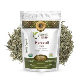 Organic Way Horsetail Herb Cut & Sifted (Equisetum arvense) - Herbal Tea | European Wild-Harvest | Kosher & USDA Certified | Vegan, Non-GMO & Gluten Free | 100% Raw from Albania (8 Ounce (Pack of 1))
