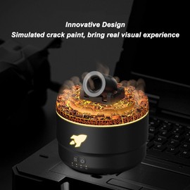 Lava Humidifier, 300ml 7 Colors Light Portable Essential Oil Diffuser, Auto Shut Off, 4 Timer Settings, Super Quiet Volcano Cool Mist Humidifier for Home Office Yoga Gym (US Plug)
