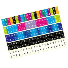 SUPVOX 5pcs Kalimba Thumb Piano Note Stickers 17 Keys Thumb Piano Key Stickers Kalimba Thumb Piano Musical Instrument Decals for Beginner Adult