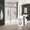 Luxmool 164 Inches Black Shower Door Magnetic Strip Replacement Insert