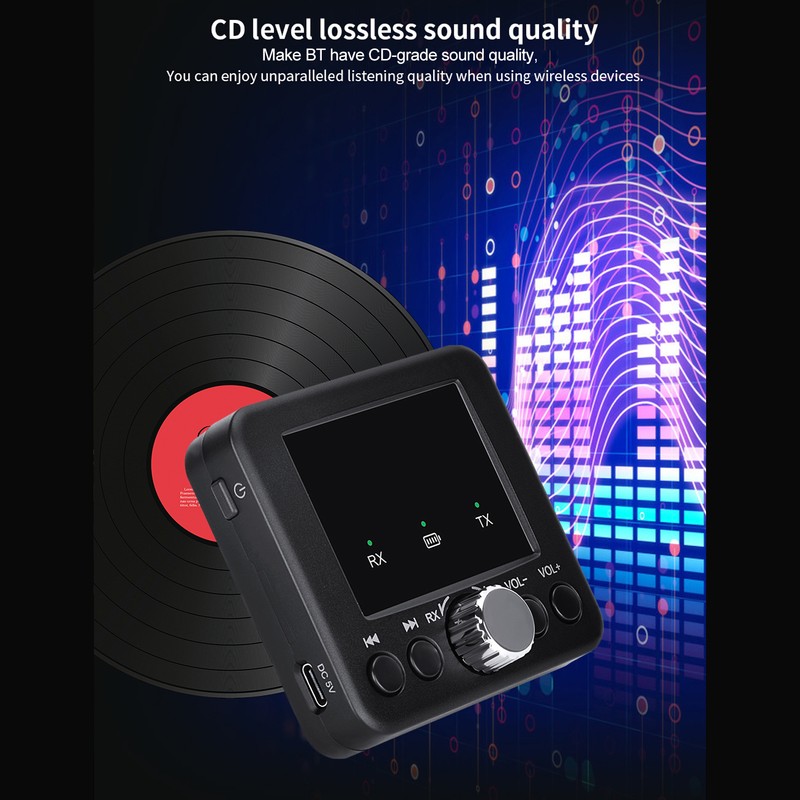 RT05 BT5.2 Audio Receiver Transmitter 2-in-1 Wireless 3.5mm Audio Adapter