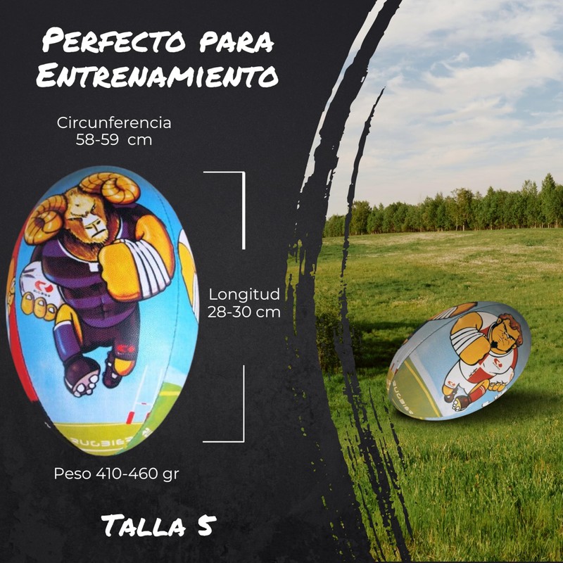 RUGBIER Rugby Training Ball - Size 5 Training - High