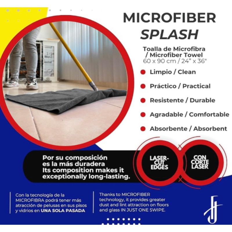 JF Jose Fincowski- Paño de Limpieza de Microfibra Extra Grande