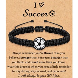 Leyung Soccer Bracelet Gifts for Boys 8-12 12-14, Stocking Stuffers for Teens, Cool Stuff for Teen Boys, Birthday Easter Christmas Valentines Day Gifts for Teenage Boys Son Grandson Nephew Brother