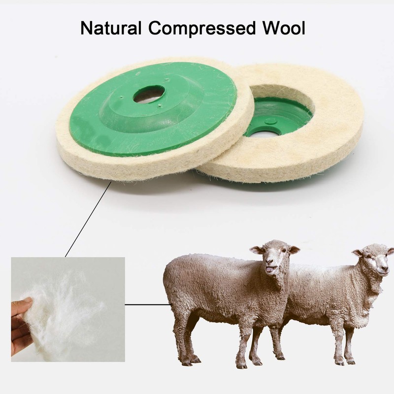 ANCIRS 5 Pack 4 Inch Round Wool Felt Disc Wheel
