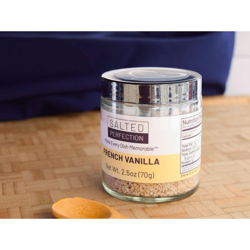 French Vanilla Flavored Gourmet Finishing Salt - Fine Salt Flakes
