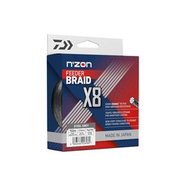 Daiwa N'Zon X8 Braid, 0.12 mm, 8.50 kg, 19.0 lb, 300 m, Steel Grey, Braided Fishing Line, 12410-312