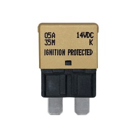 Auto Reset ATC/ATO 5 Amp Circuit Breaker Fuse for Automotive Marine RV Car Truck Audio Battery Protection Automatic Reset | Low Profile (5A, 1 Pack)