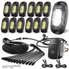 White Rock Lights,LEDMIRCY R6 LED Pure White Rock Lights 12PCS