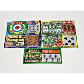 JA-RU Fake Lottery Ticket Scratch Tickets (5 Tickets / 1 Pack) Pranking Toys...